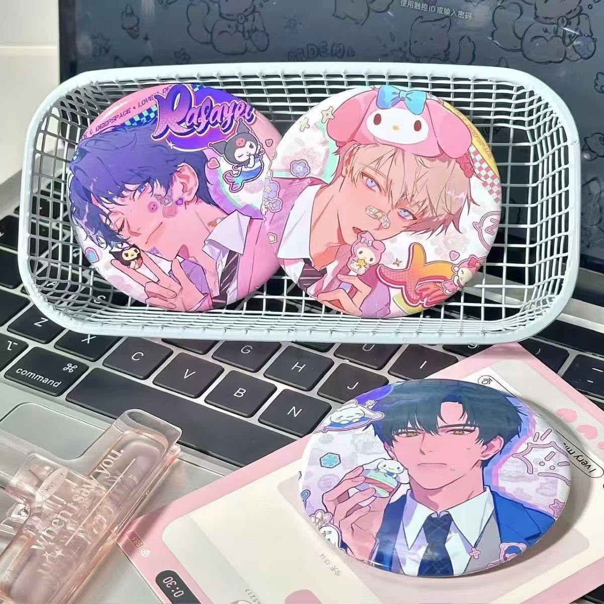 Love & Deep Space x Sanrio Badge and Notebook Set - Cute Collaboration