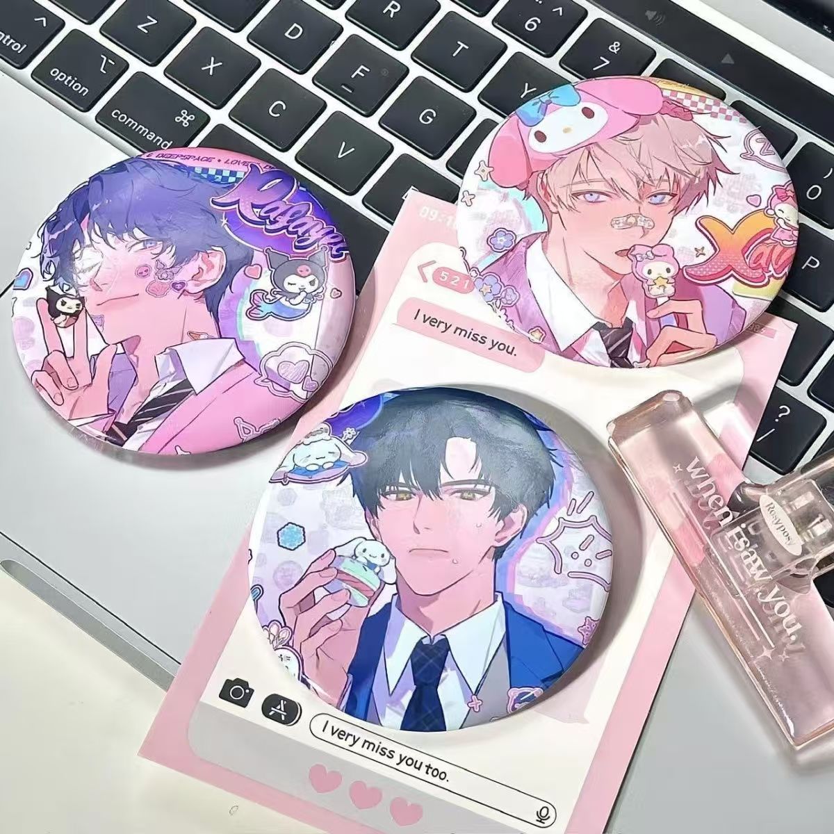 Love & Deep Space x Sanrio Badge and Notebook Set - Cute Collaboration