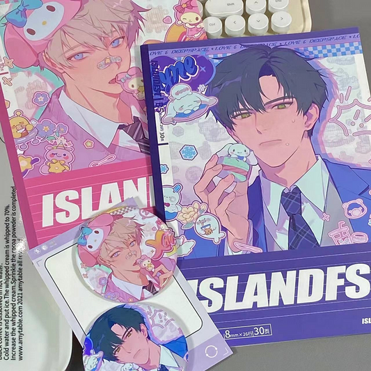 Love & Deep Space x Sanrio Badge and Notebook Set - Cute Collaboration