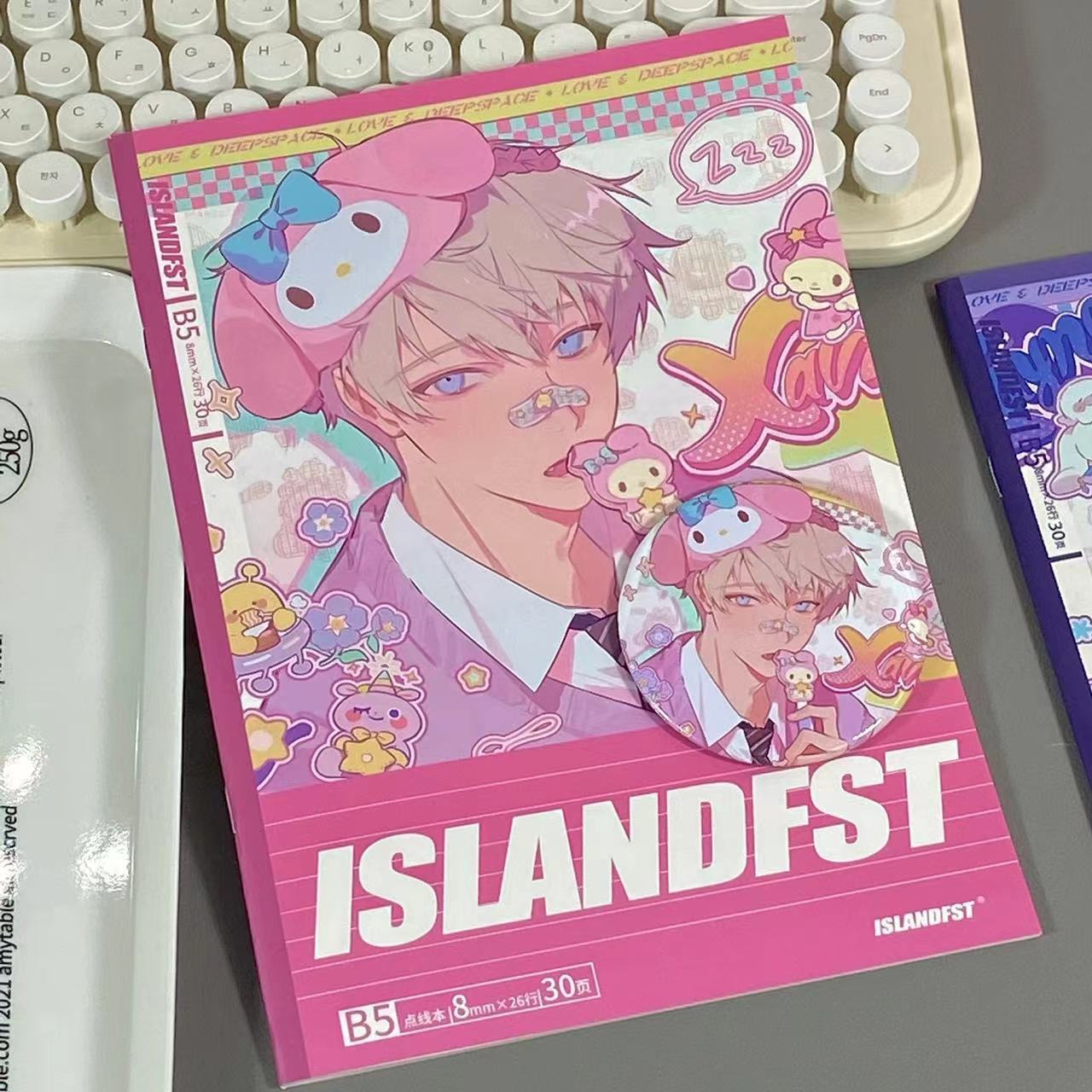 Love & Deep Space x Sanrio Badge and Notebook Set - Cute Collaboration