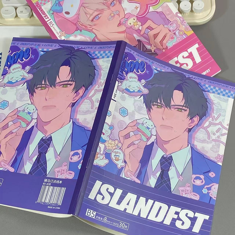 Love & Deep Space x Sanrio Badge and Notebook Set - Cute Collaboration