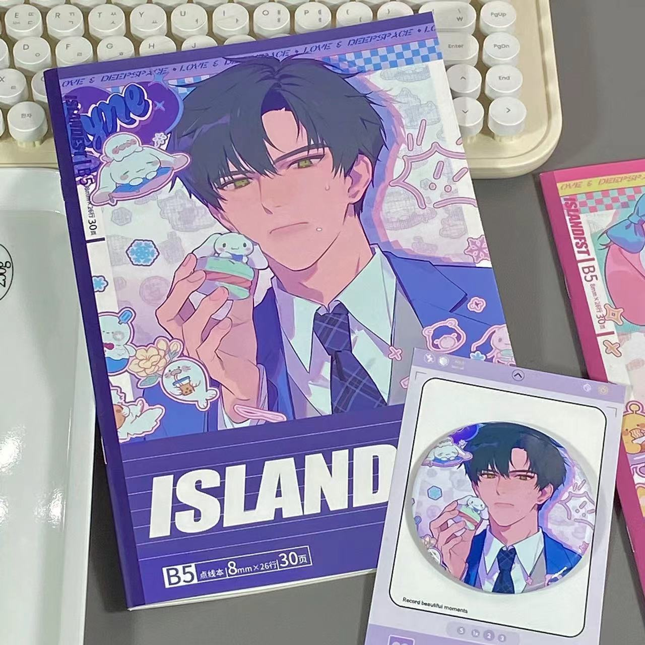 Love & Deep Space x Sanrio Badge and Notebook Set - Cute Collaboration