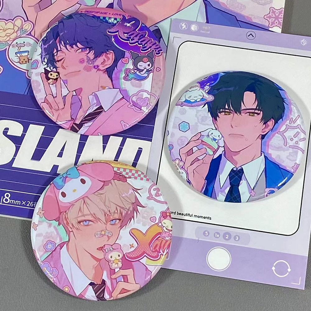 Love & Deep Space x Sanrio Badge and Notebook Set - Cute Collaboration