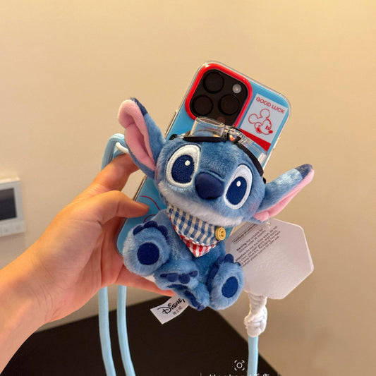Cute Stitch Astronaut Phone Strap Holder – Crossbody Lanyard & Card Pocket