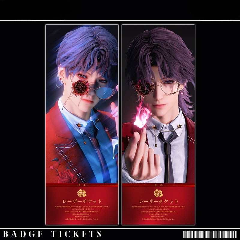 Love and Deepspace Rose Eyeglasses Series Laser Tickets Sylus/Xavier/Zyan/Rafayel