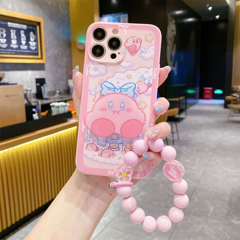 Cute Rainbow clouds Kirby Phone Case For iPhone 15/14/13/12/11 Pro