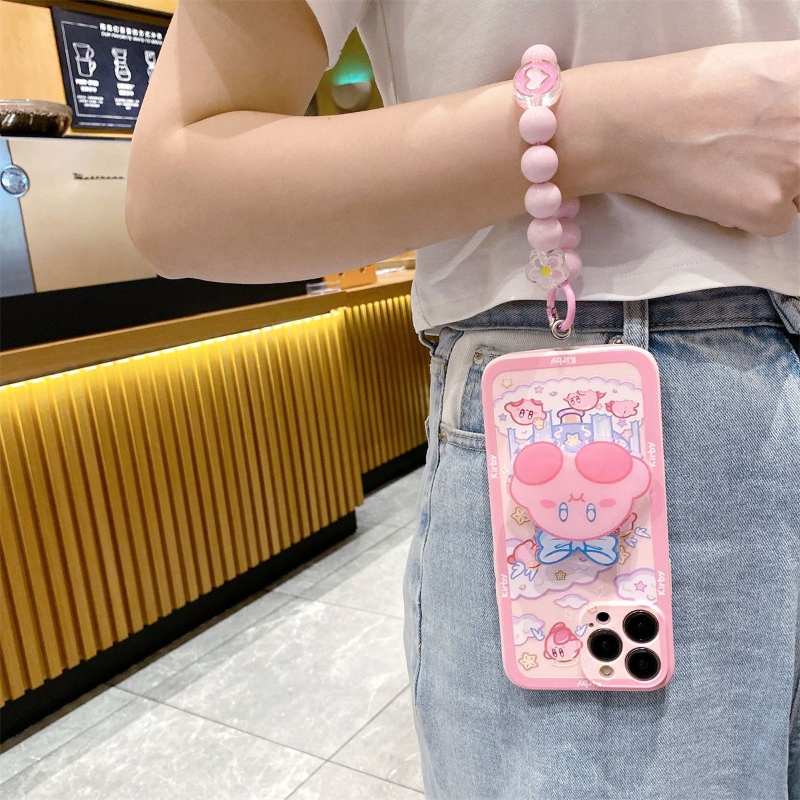 Cute Rainbow clouds Kirby Phone Case For iPhone 15/14/13/12/11 Pro