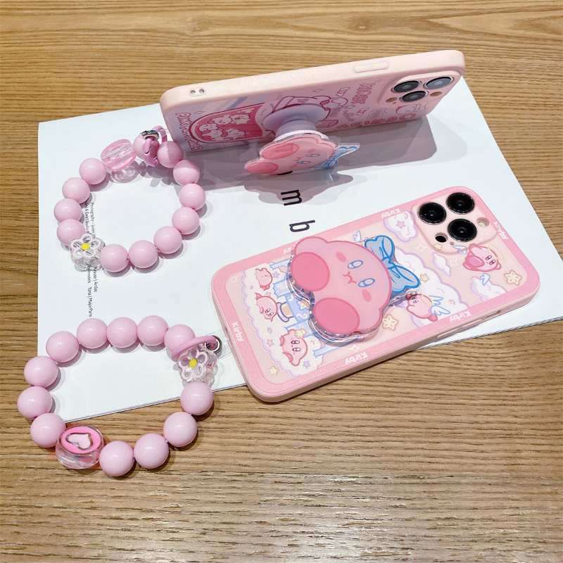 Cute Rainbow clouds Kirby Phone Case For iPhone 15/14/13/12/11 Pro