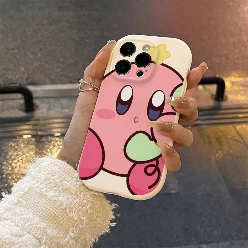Cute Frosted Kirby Phone Case For iPhone 15/14/13/12/11 Pro (5 colors)