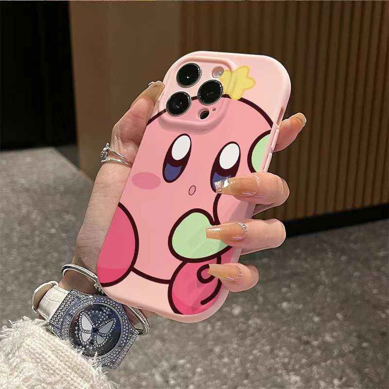 Cute Frosted Kirby Phone Case For iPhone 15/14/13/12/11 Pro (5 colors)
