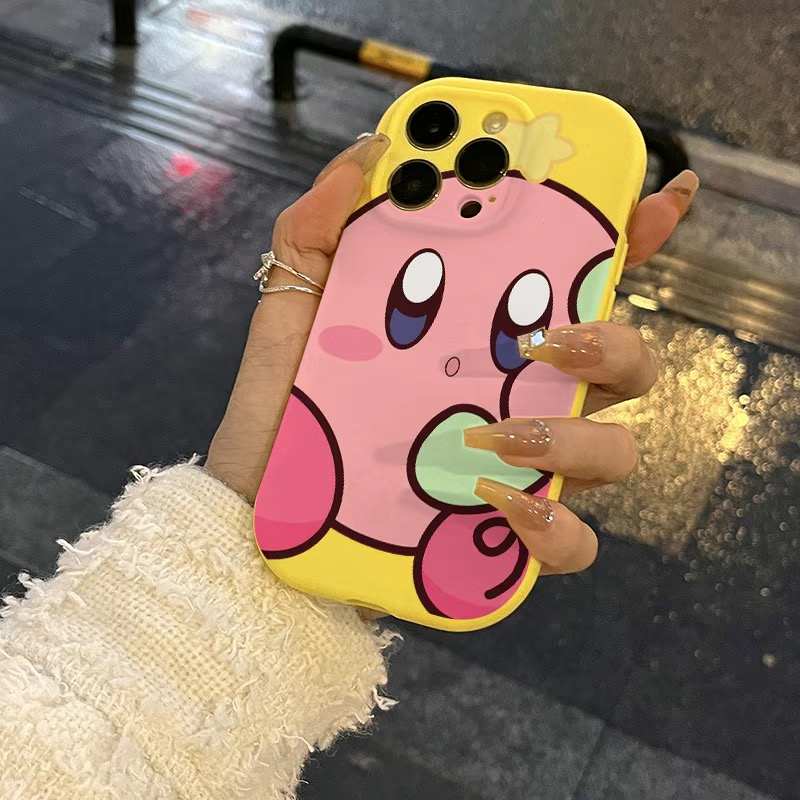 Cute Frosted Kirby Phone Case For iPhone 15/14/13/12/11 Pro (5 colors)