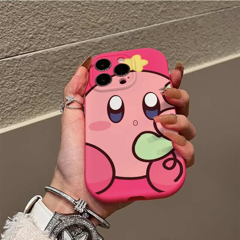 Cute Frosted Kirby Phone Case For iPhone 15/14/13/12/11 Pro (5 colors)