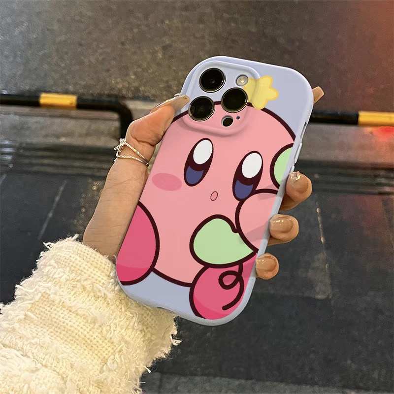 Cute Frosted Kirby Phone Case For iPhone 15/14/13/12/11 Pro (5 colors)