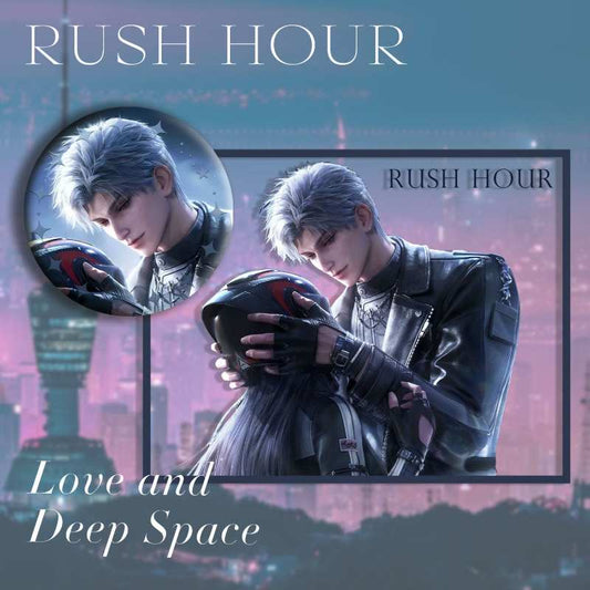 Love and Deepspace Sylus Acrylic Mukbang Card & Badge