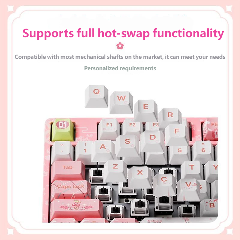 AKKO 5108B Plus Hatsune Miku Mechanical Keyboard – Wireless RGB Gaming & Office Keyboard for Girls | DeepSeek Compatible