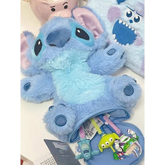 Cute Stitch Plush Pen Bag – Soft Disney Zipper Pencil Case