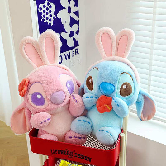 Cute Angel Stitch Plush Toy – Bunny Costume | Super Soft Lilo & Stitch Doll