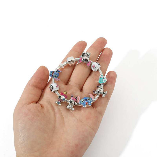 Cute Stitch Couples Bracelet – Matching Heart and Stitch Design for Lovers