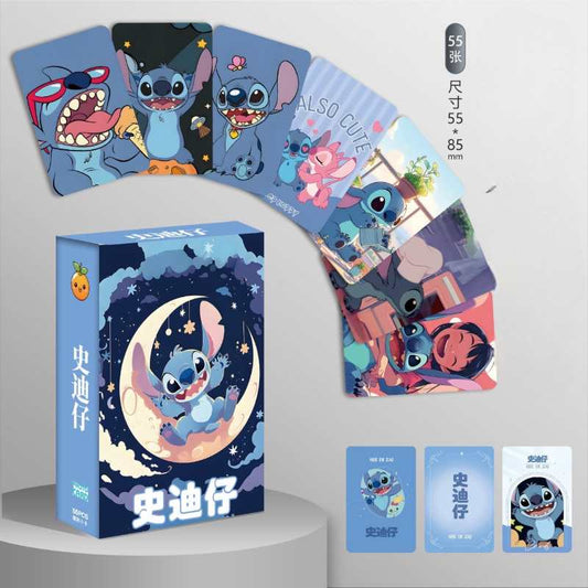 Stitch Lomo Card Set – 55pcs High-Quality 3-Inch Collectible Photo Cards Boxed