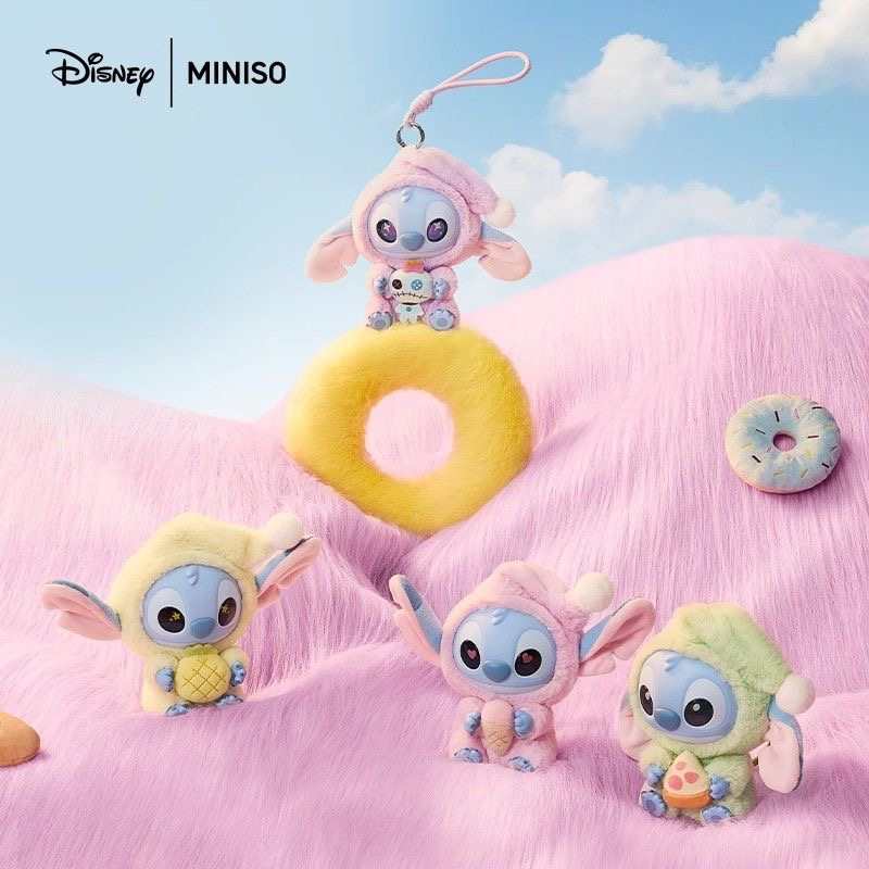 MINISO Official | Miniso× Disney Stitch Blind Box – Sleepy But Still Eating Soft Vinyl Plush Toy