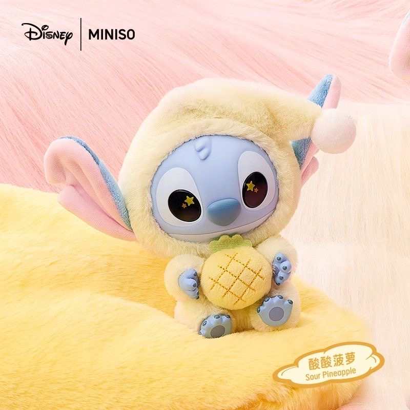 MINISO Official | Miniso× Disney Stitch Blind Box – Sleepy But Still Eating Soft Vinyl Plush Toy