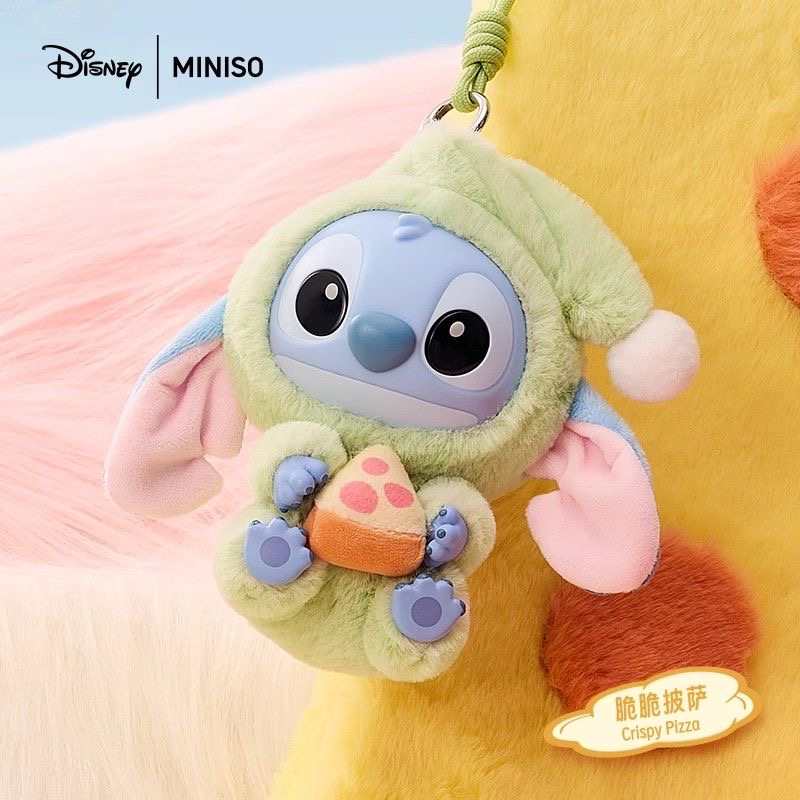 MINISO Official | Miniso× Disney Stitch Blind Box – Sleepy But Still Eating Soft Vinyl Plush Toy