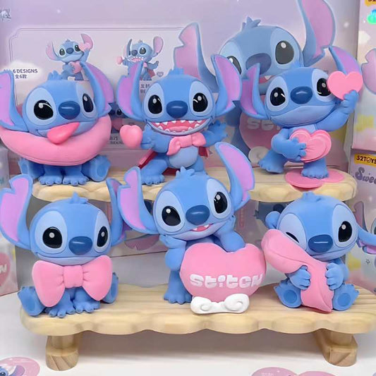 Stitch Warm Pink Series Blind Box – Cute Desktop Figurines for Girls