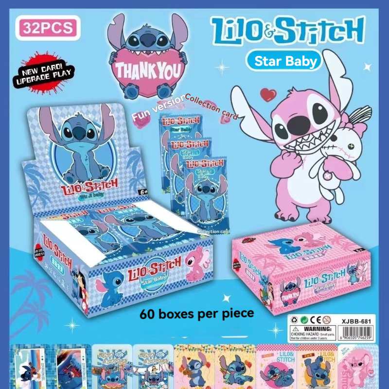 Stitch Collectible LOMO Card Set – 160 Laser Glossy Cards in Box, 3-Inch Rounded Corners