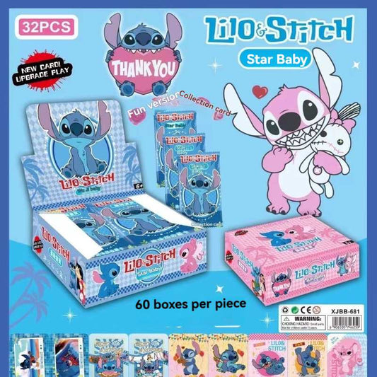 Stitch Collectible LOMO Card Set – 160 Laser Glossy Cards in Box, 3-Inch Rounded Corners
