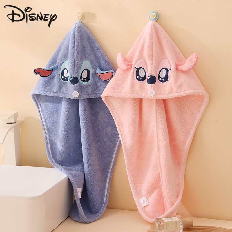 Disney Stitch Quick-Dry Hair Towel Cap – Ultra Absorbent & Embroidered Cartoon Design
