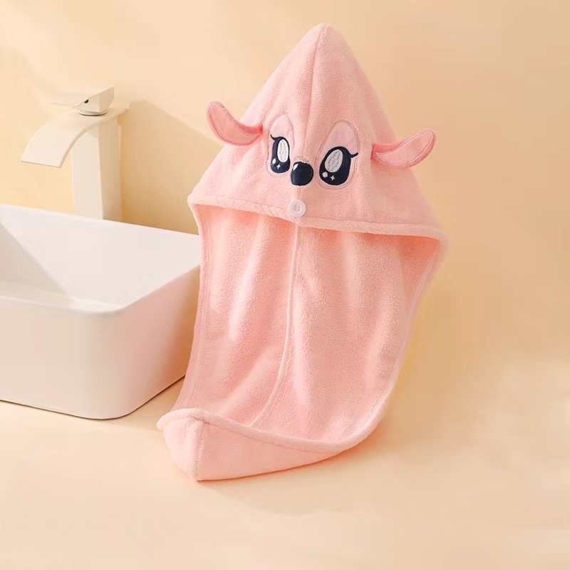 Disney Stitch Quick-Dry Hair Towel Cap – Ultra Absorbent & Embroidered Cartoon Design