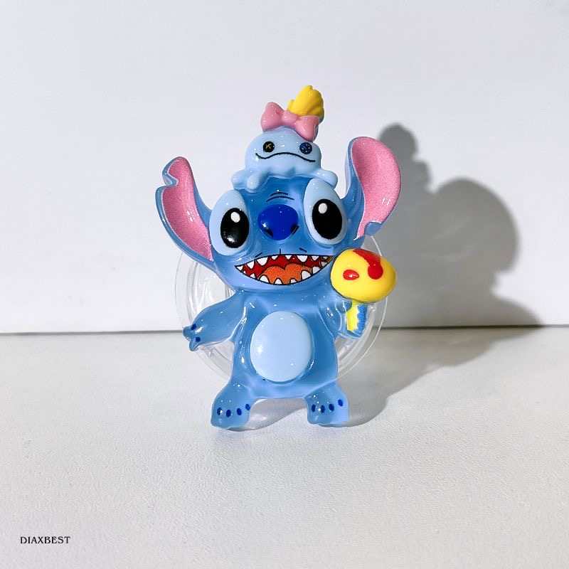 Stitch Phone Grip Stand – Expandable & Rotatable Adhesive Pop Socket for Phone Cases