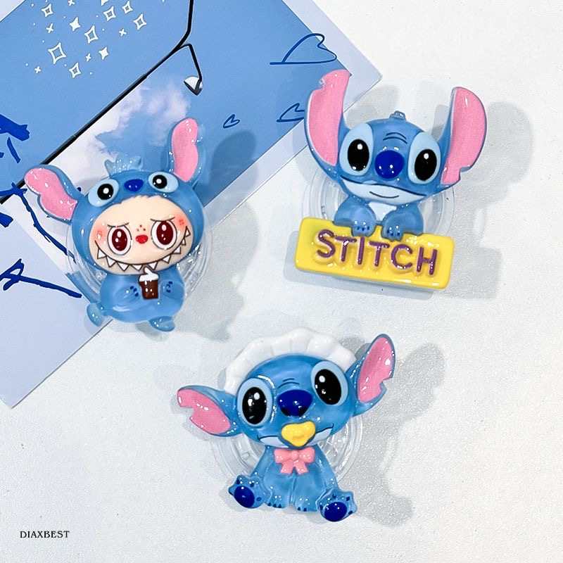 Stitch Phone Grip Stand – Expandable & Rotatable Adhesive Pop Socket for Phone Cases