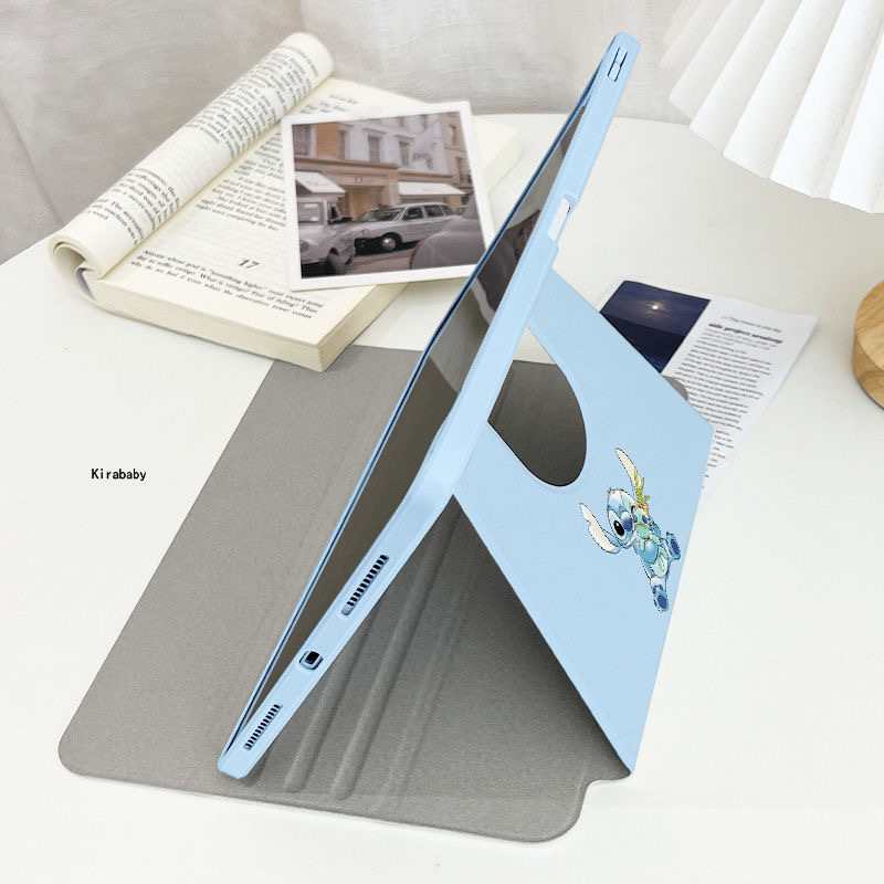 720° Rotating Acrylic iPad Case – Stitch Design | Air 6/5, Mini 7, Pro, 10.2" 9th/10th Gen