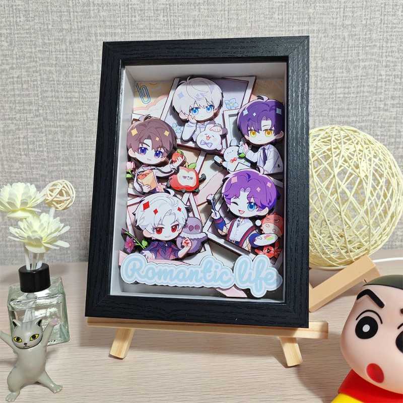 Love and Deepspace 3D Layered Diorama Gift – 8-Layer Handmade Display with Sylus, Xavier, Rafayel, Zayn, Caleb