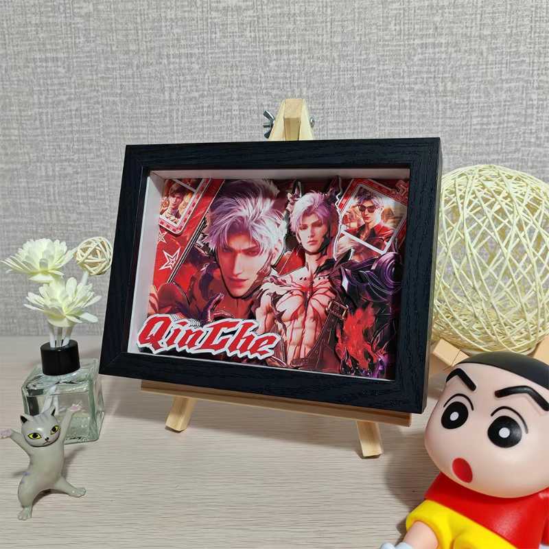 Love and Deepspace 3D Layered Diorama Gift – 8-Layer Handmade Display with Sylus, Xavier, Rafayel, Zayn, Caleb