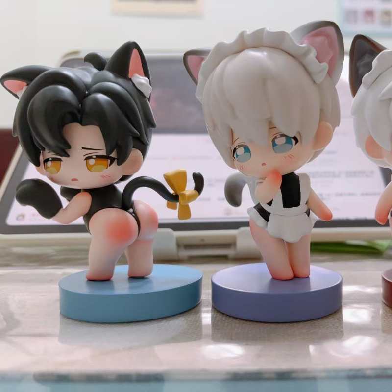 Love & Deep Space Sylus,Xavier,Zayn,Rafayel, Caleb Maid Outfit Figurines - Cute Desktop Decor