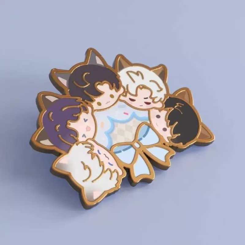 Love and Deep Space Cartoon Metal Badge Pin | Unique Design, Exquisite, High-End, Minimalist, Versatile Sleepwear Accessory