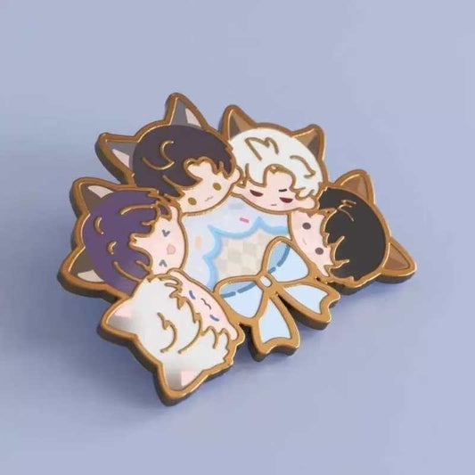 Love and Deep Space Cartoon Metal Badge Pin | Unique Design, Exquisite, High-End, Minimalist, Versatile Sleepwear Accessory