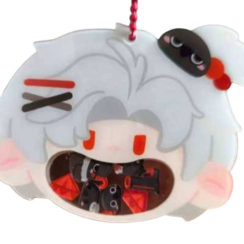 Love and Deepspace Shaker Keychain - Xavier, Zayn, Rafayel, and More Acrylic Character Keychains for Bags