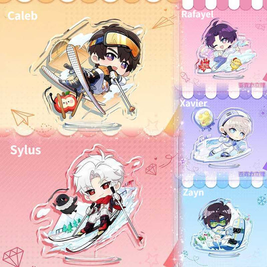 Love and Deepspace Custom QQ Figures, Acrylic Desktop Standee - Featuring Rafayel, Xavier, Caleb, Sylus, Zayn