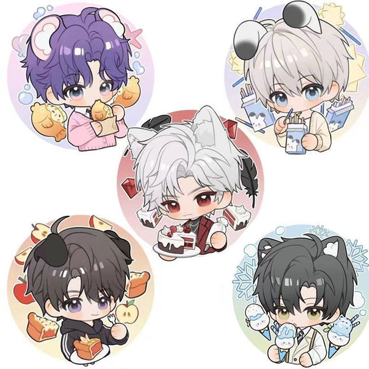 Love and Deepspace Romance Badge – Rafayel, Xavier, Sylus, Zayne & Caleb Characters