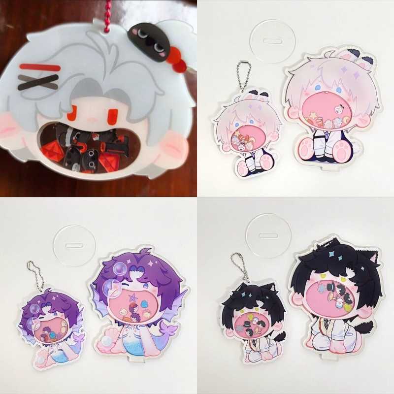 Love and Deepspace Shaker Keychain - Xavier, Zayn, Rafayel, and More Acrylic Character Keychains for Bags