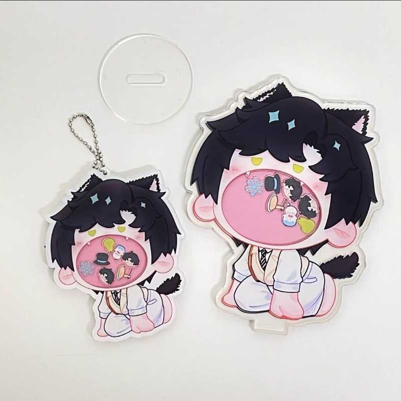 Love and Deepspace Shaker Keychain - Xavier, Zayn, Rafayel, and More Acrylic Character Keychains for Bags