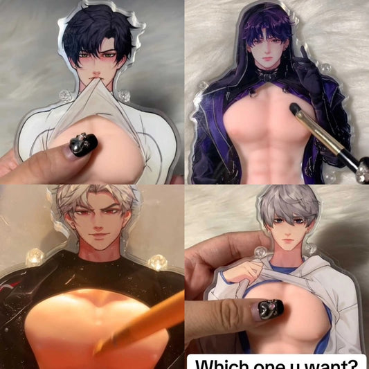 New 3D-Acrylplatte with Silicone Chest Kneading |Zayn,Xavier,Sylus,Rafayel