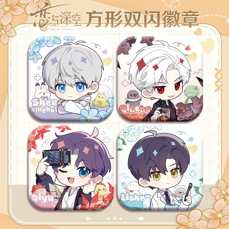 Love and Deepspace x Mandy Collaboration | 5cm Holographic Iron Badge