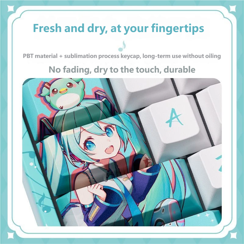 AKKO 5108B Plus Hatsune Miku Mechanical Keyboard – Wireless RGB Gaming & Office Keyboard for Girls | DeepSeek Compatible
