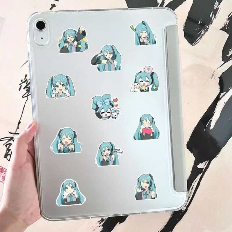 65pcs Cute Miku Hatsune Stickers – Waterproof DIY Laptop, Phone & Water Bottle Decals