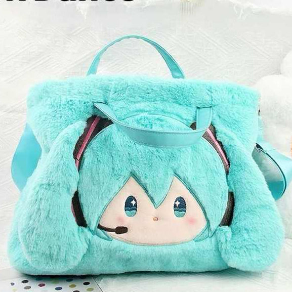 Miku Hatsune Concert Crossbody Tote Bag – Plush Kawaii Shoulder Bag