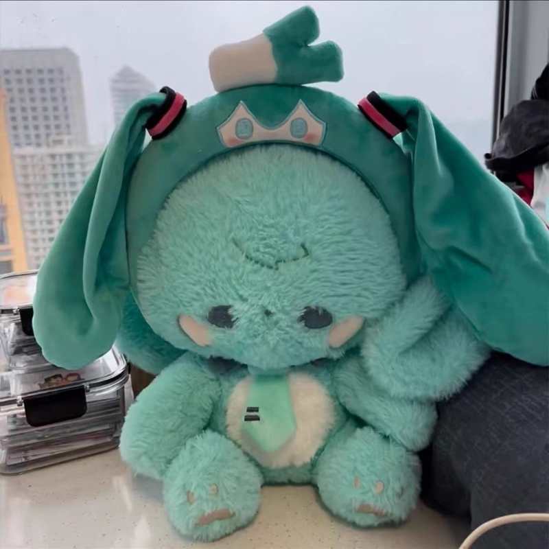 Miku Hatsune Plush Headband Cute Cartoon Hairband for Face Wash & Cosplay 2026
